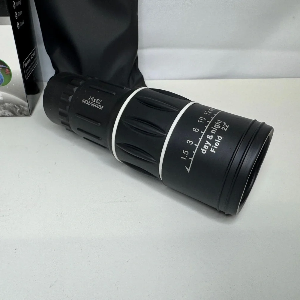 Monocular Scope kl1040 In Black With Bag, Lens Cloth, + Wrist Strap